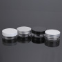 Wholesale 50ml Pet Plastic Cosmetic Cream Jar Empty Clear with Screw Top Lids for Skin Care Lotion