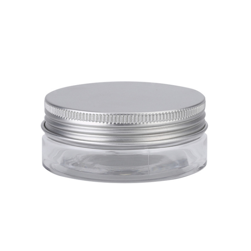 Wholesale 50ml Pet Plastic Cosmetic Cream Jar Empty Clear with Screw Top Lids for Skin Care Lotion