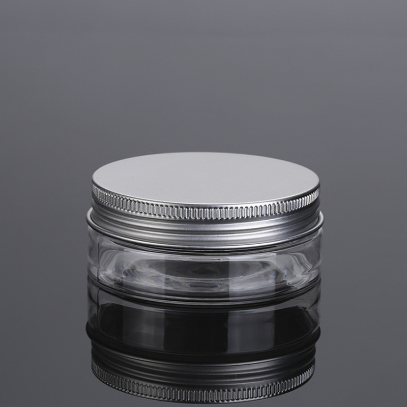 Wholesale 50ml Pet Plastic Cosmetic Cream Jar Empty Clear with Screw Top Lids for Skin Care Lotion