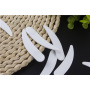2023 Hot Sale Hangzhou Plastic Cosmetic Spatula With Logo,6cm Moon Shape Curved Spatula,embossed logo Spatula