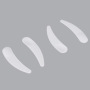 2023 Hot Sale Hangzhou Plastic Cosmetic Spatula With Logo,6cm Moon Shape Curved Spatula,embossed logo Spatula