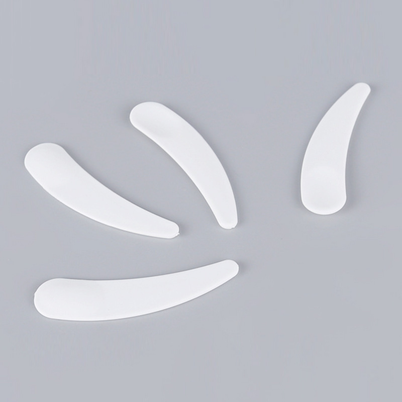 2023 Hot Sale Hangzhou Plastic Cosmetic Spatula With Logo,6cm Moon Shape Curved Spatula,embossed logo Spatula