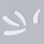 2023 Hot Sale Hangzhou Plastic Cosmetic Spatula With Logo,6cm Moon Shape Curved Spatula,embossed logo Spatula