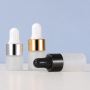 Luxury 1ml 2ml 3ml 5ml Small Refillable clear Frosted Essential Oil Glass Dropper Bottle