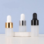 Luxury 1ml 2ml 3ml 5ml Small Refillable clear Frosted Essential Oil Glass Dropper Bottle
