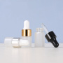 Luxury 1ml 2ml 3ml 5ml Small Refillable clear Frosted Essential Oil Glass Dropper Bottle