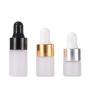 Luxury 1ml 2ml 3ml 5ml Small Refillable clear Frosted Essential Oil Glass Dropper Bottle