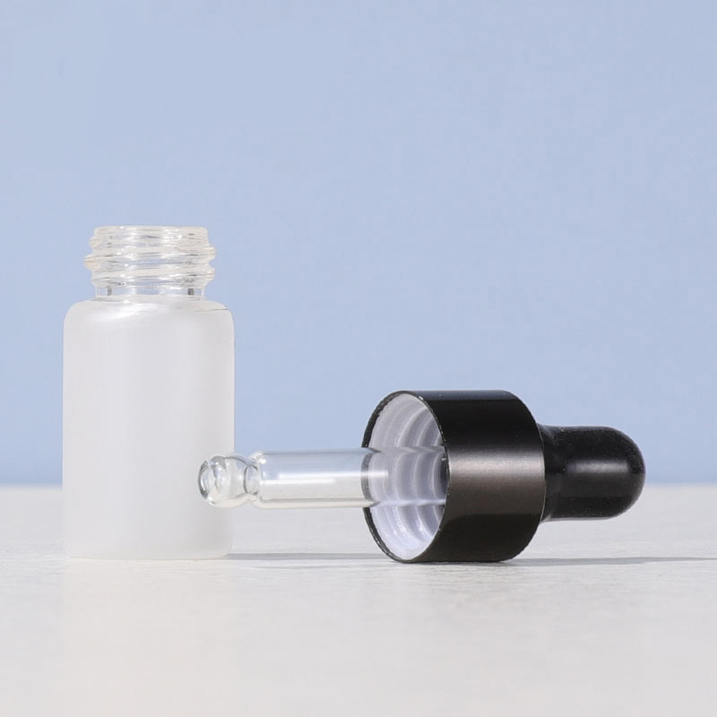 Luxury 1ml 2ml 3ml 5ml Small Refillable clear Frosted Essential Oil Glass Dropper Bottle