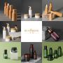 Wholesale 100ml Glossy Black Cylinder Flat Shoulder Plastic Pump Bottle with Luxury Gold Aluminum Collar Skincare Custom Logo