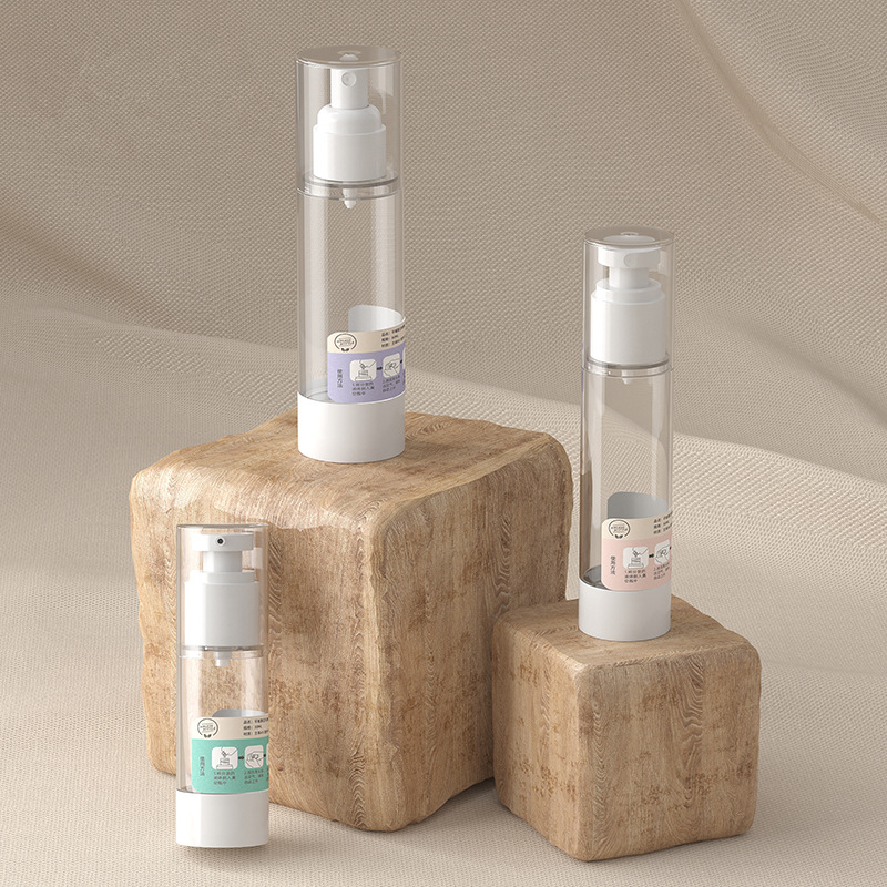 Luxury White Cosmetic Customizable Airless Refillable Pump Lotion Bottle for Cosmetic