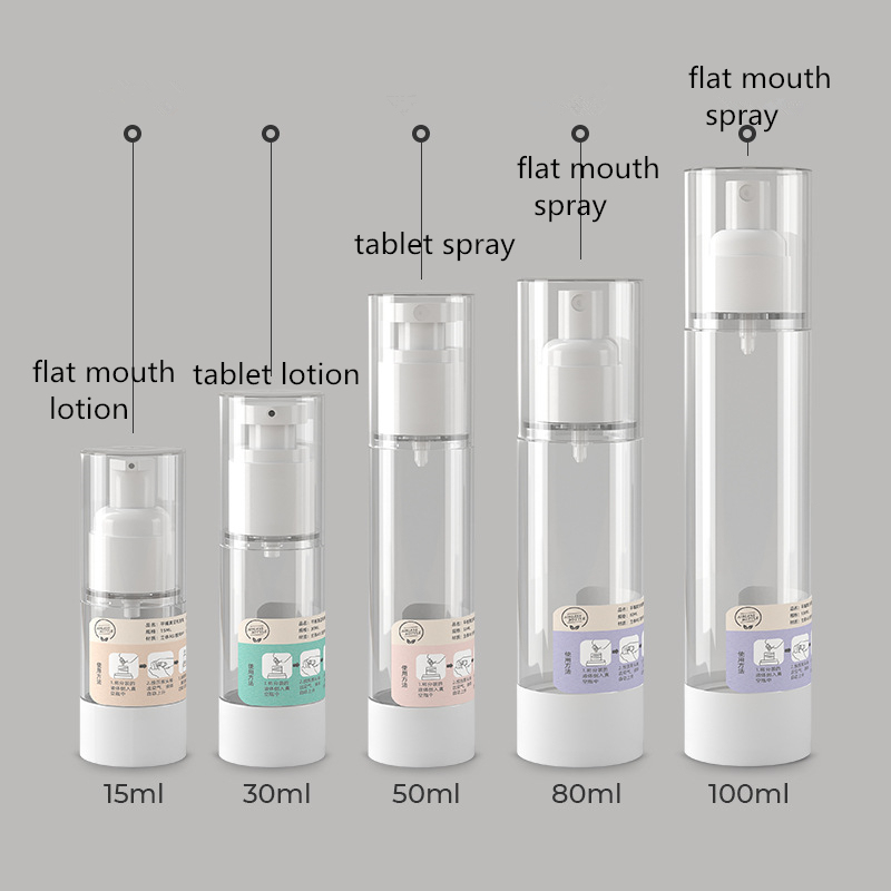 Luxury White Cosmetic Customizable Airless Refillable Pump Lotion Bottle for Cosmetic
