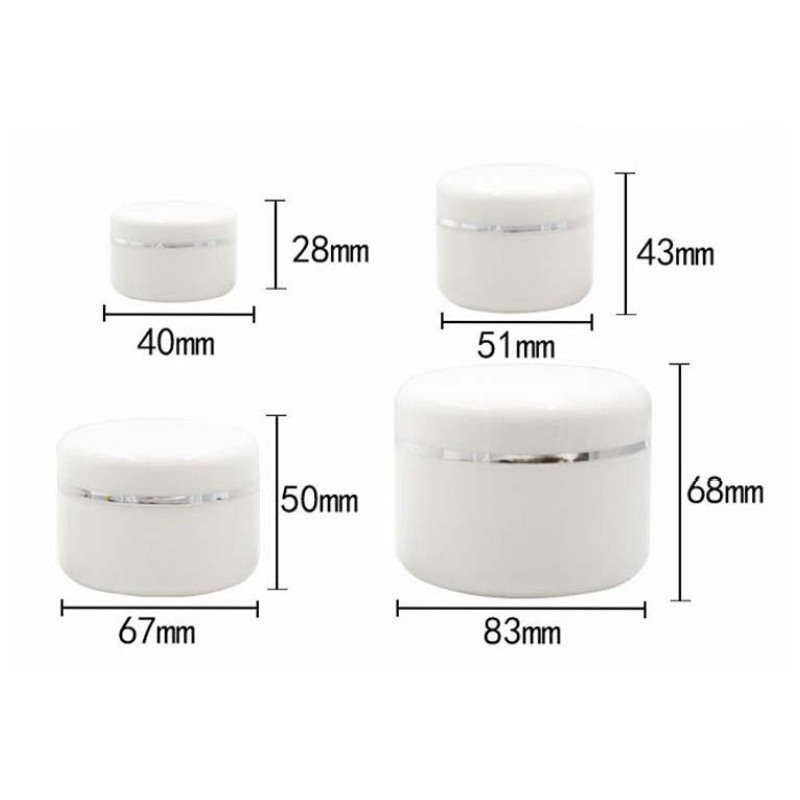Wholesale Cream Packaging Jar 100g White Plastic PP Cream Jar Night Cream Jar Skin Care Recyclable with Screw Top Cap