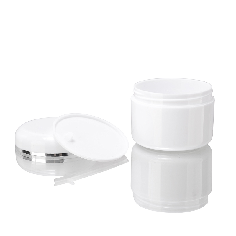 Wholesale Cream Packaging Jar 100g White Plastic PP Cream Jar Night Cream Jar Skin Care Recyclable with Screw Top Cap