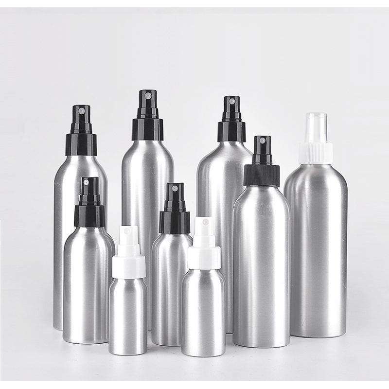 Specially Packaged 50ml & 100ml Aluminum Cosmetic Bottle for Shampoo & Perfume Recyclable Skin Care Pump Sprayer
