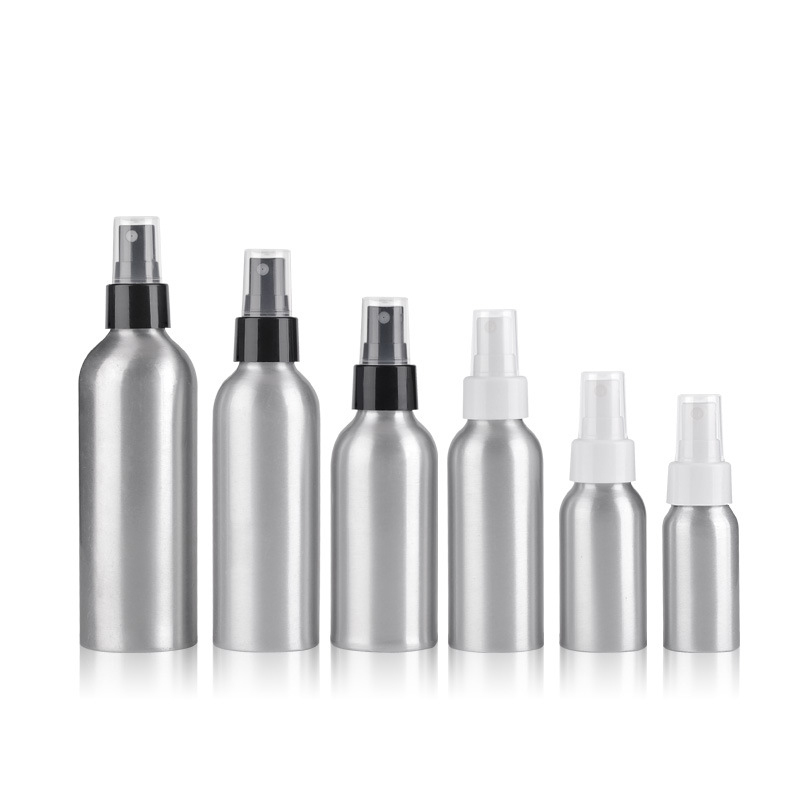 Specially Packaged 50ml & 100ml Aluminum Cosmetic Bottle for Shampoo & Perfume Recyclable Skin Care Pump Sprayer