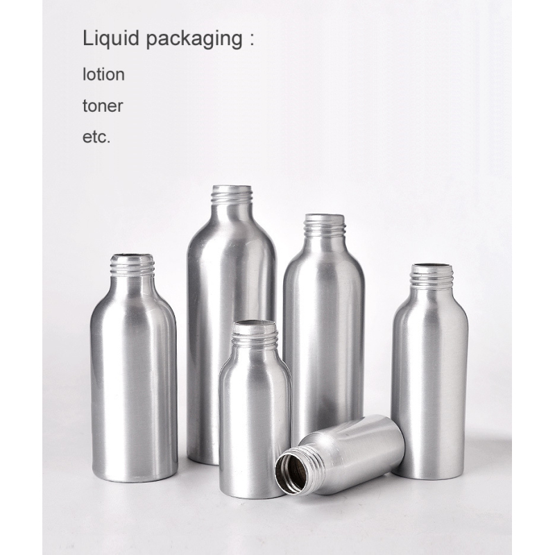 Specially Packaged 50ml & 100ml Aluminum Cosmetic Bottle for Shampoo & Perfume Recyclable Skin Care Pump Sprayer