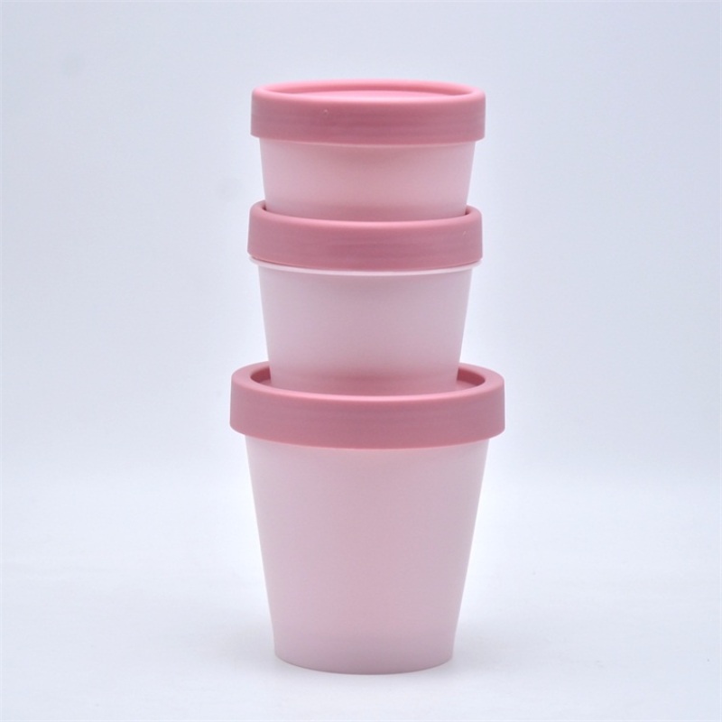 Manufacturer's 200ml White Plastic PET Round Body Face Cream Jar Recyclable Cosmetic Cream Jars
