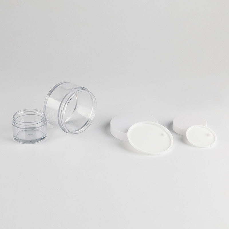 150g PETG Clear Plastic Cream Jar with Black Lid Thick Wall 4oz Round Cosmetic Skincare Packaging Jars for Skin Care