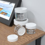 150g PETG Clear Plastic Cream Jar with Black Lid Thick Wall 4oz Round Cosmetic Skincare Packaging Jars for Skin Care