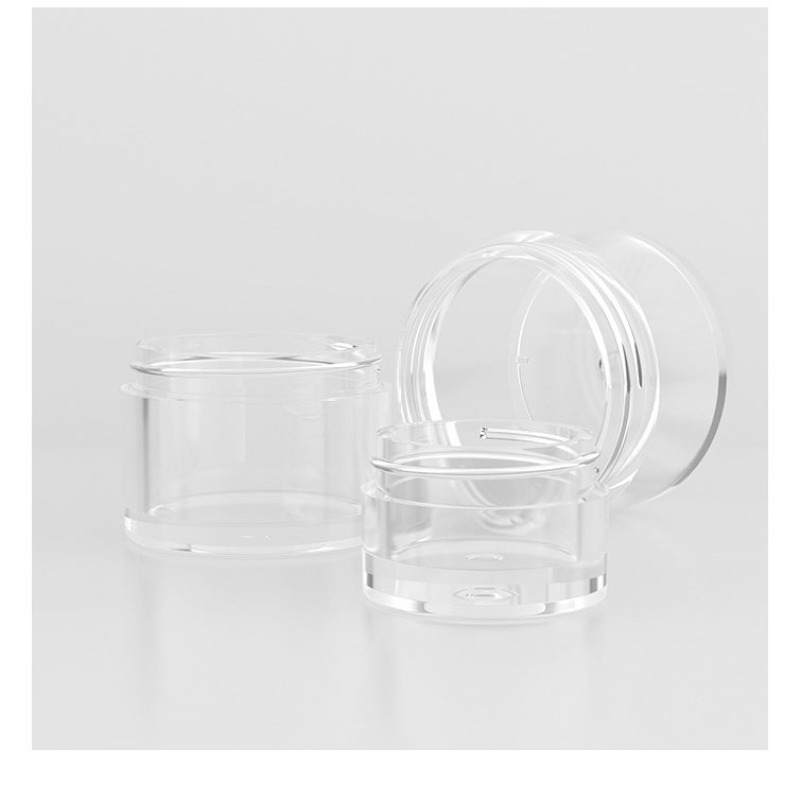 150g PETG Clear Plastic Cream Jar with Black Lid Thick Wall 4oz Round Cosmetic Skincare Packaging Jars for Skin Care