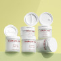 Fast Shipping 100g Frosted Body Scrub Plastic Jars Flip Top Cap Cosmetic Container with Label for Skin Care Cream