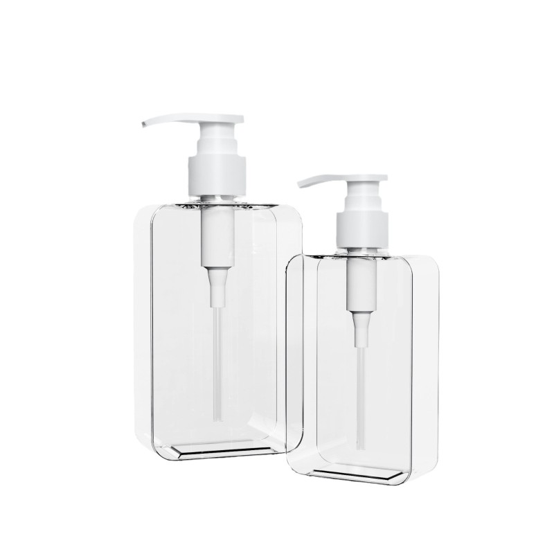 200ml 300ml for Clear Plastic Bamboo Pump Press Lotion Bottle Empty Shampoo Bottle with Pet for Skin Care Serum
