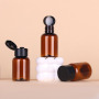 Fast Delivery 50ml Brown Plastic Cosmetic Bottle Empty Refillable Bottle for Luxury Skin Care Products