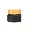 matte black glass jar bamboo lid