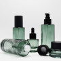 High-end Cosmetic Packaging Set 50g 30ml 50ml 100ml 120ml Flat Shoulder Glass Lotion Pump Serum Dropper Bottles Cream Jars