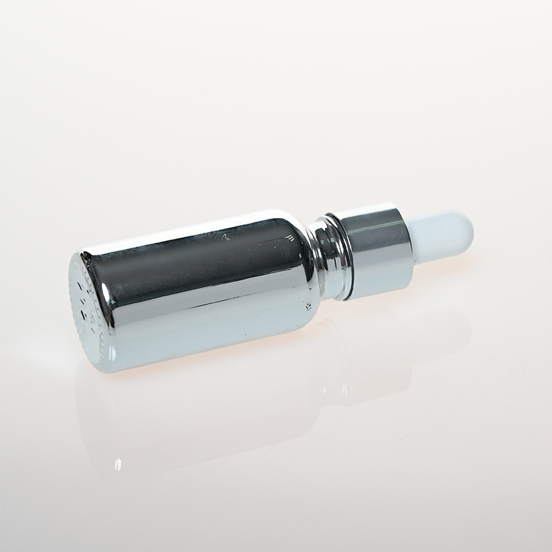 Luxury 5ml10ml15ml20ml30ml50ml100ml Silver Cosmetic Essential Oil Dropper Glass Bottle