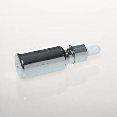 Luxury 5ml10ml15ml20ml30ml50ml100ml Silver Cosmetic Essential Oil Dropper Glass Bottle