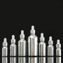 Luxury 5ml10ml15ml20ml30ml50ml100ml Silver Cosmetic Essential Oil Dropper Glass Bottle