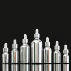 Luxury 5ml10ml15ml20ml30ml50ml100ml Silver Cosmetic Essential Oil Dropper Glass Bottle