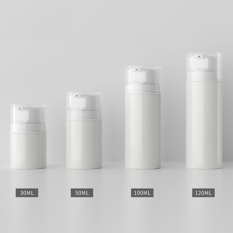 30ML 50ML 100ML 120ML Lotion Bottle With Pump Round Body Airless  Container with clear Cap in Stock