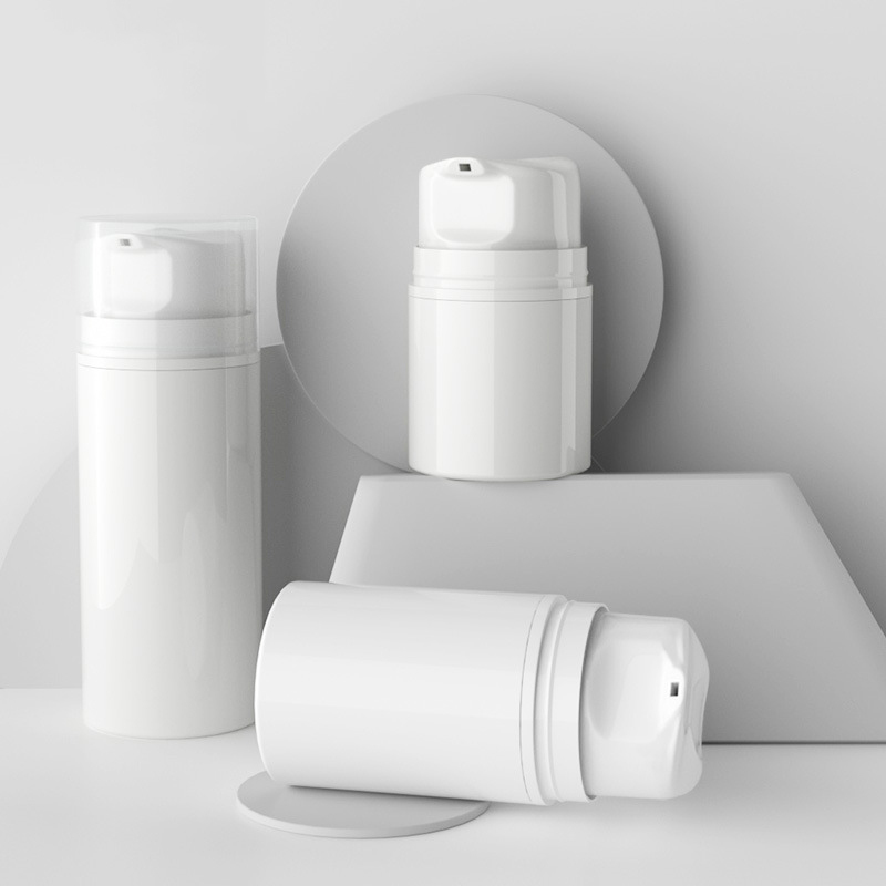 30ML 50ML 100ML 120ML Lotion Bottle With Pump Round Body Airless  Container with clear Cap in Stock