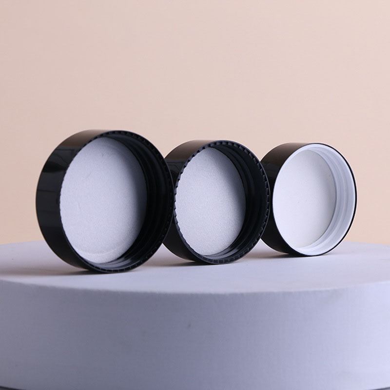 In Stock Body Cream Jar 50G Brown Eye Glass Cream Jar 30G Olive Green Slanted Shoulder Cream Packaging Jar with Black Cap