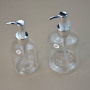 luxury cosmetic packaging 150ml 300ml lotion bottle lotion packaging bottle pump clear shampoo bottles white gold silver pump