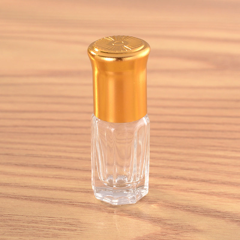 High End 3ml 6ml 12ml Empty Essential Oil Roll on Glass Vial  Bottle with Gold Lids