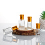 High End 3ml 6ml 12ml Empty Essential Oil Roll on Glass Vial  Bottle with Gold Lids