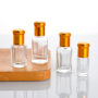 High End 3ml 6ml 12ml Empty Essential Oil Roll on Glass Vial  Bottle with Gold Lids