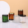 Aluminum Cap 250ml Empty Candle Jars Luxury Custom 8oz Brown Glass Jar for Candle