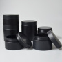 Wholesale Empty Matte Black Cosmetic Jars 100g & 200g Body Butter Containers Aluminum Black Lid Plastic Cap Recyclable Features