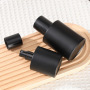 High Luxury 30ml 50ml Matte Black Round Flat Shoulder Glass Spray Perfume Bottle