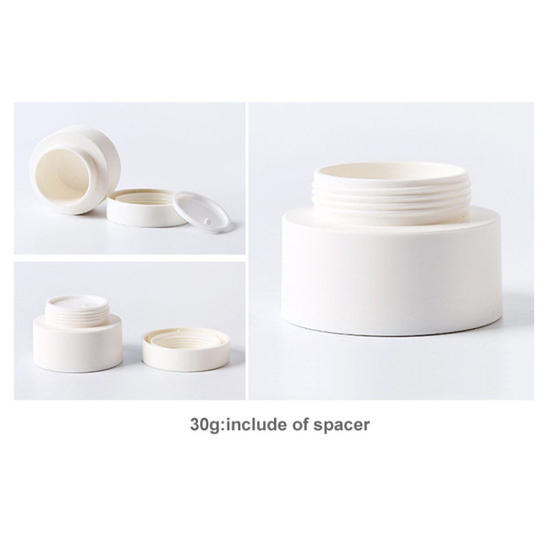 Large and Small White Round Shape PP Plastic Cosmetic Makeup Face Cream Jar