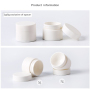 Large and Small White Round Shape PP Plastic Cosmetic Makeup Face Cream Jar