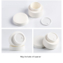 Large and Small White Round Shape PP Plastic Cosmetic Makeup Face Cream Jar
