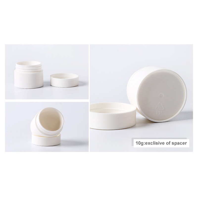 Large and Small White Round Shape PP Plastic Cosmetic Makeup Face Cream Jar