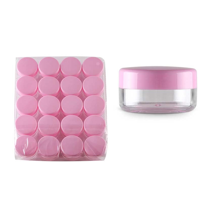 3g 5g10g Transparent Purple pink High Plastic Small Containers for Cream, Cosmetic Eye Shadow Container