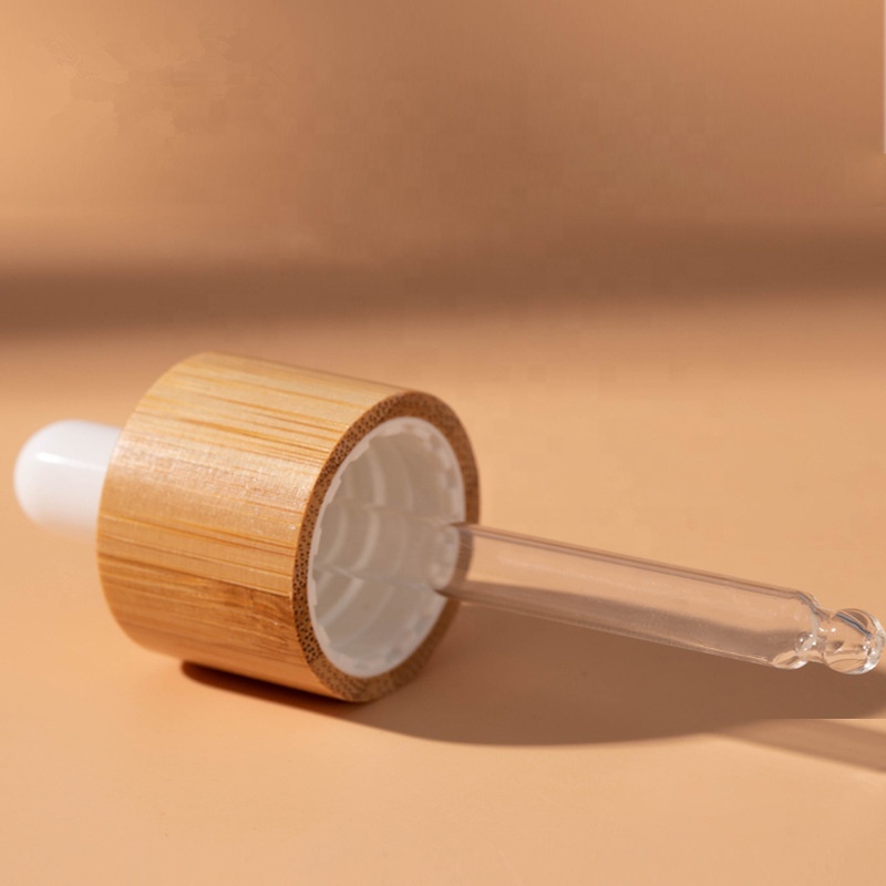 Skincare Hair Oil Bottles 0.5 oz Empty Glass Dropper Bamboo Cap 15ml 30ml 60ml for Skin Care Serums