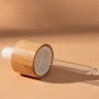 Skincare Hair Oil Bottles 0.5 oz Empty Glass Dropper Bamboo Cap 15ml 30ml 60ml for Skin Care Serums